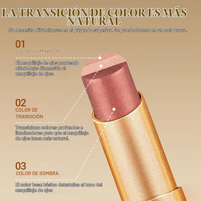 Erinde Sombra de ojos Mate en Barra de 3 Colores,