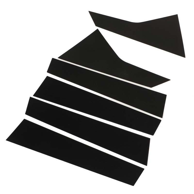 6PCS Car Window Trim Bright Black Lightweight Smooth Surface Window