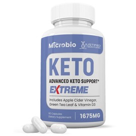 Microbio Keto ACV Extreme Pills 1675MG Keto Support Blend Capsule Alternative to Keto ACV Gummies Formulated with Apple Cider Vinegar Extra Virgin Olive Oil Powder Green Tea Leaf 60 Capsules