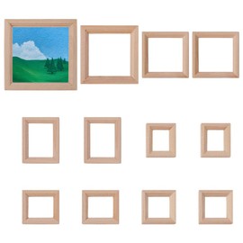 FINGERINSPIRE 12 Stück Miniatur Fotorahmen Aus Holz 7 Stile Mini Bilderrahmen Aus Holz Mini Hausdekoration Simulations Bilderrahmen Rechteckig Puppenhaus Fotorahmen Für Zuhause Miniatur Ornamente
