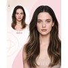 Moresoo Nanoring Real Hair Extensions, 35 cm, Root Brown to