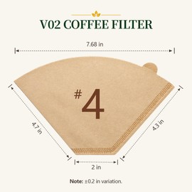 320 Count #4 Cone Coffee Filters for 8-12 Cup Drip Coffee Makers