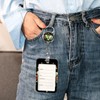 Moon Moth Lanyard with ID Badge Holder Retractable Reel Clip,