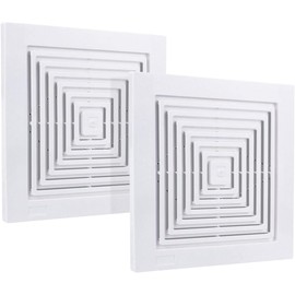 WKZO 2-Pack BP46 BP90 Bathroom Ceiling Fan Grille with Springs Replacement Parts for Br-oan Nu-tone Square Ceiling or Wall-Mount Exhaust Fan Cover Models 663, 670, 671, 675, 688, 689