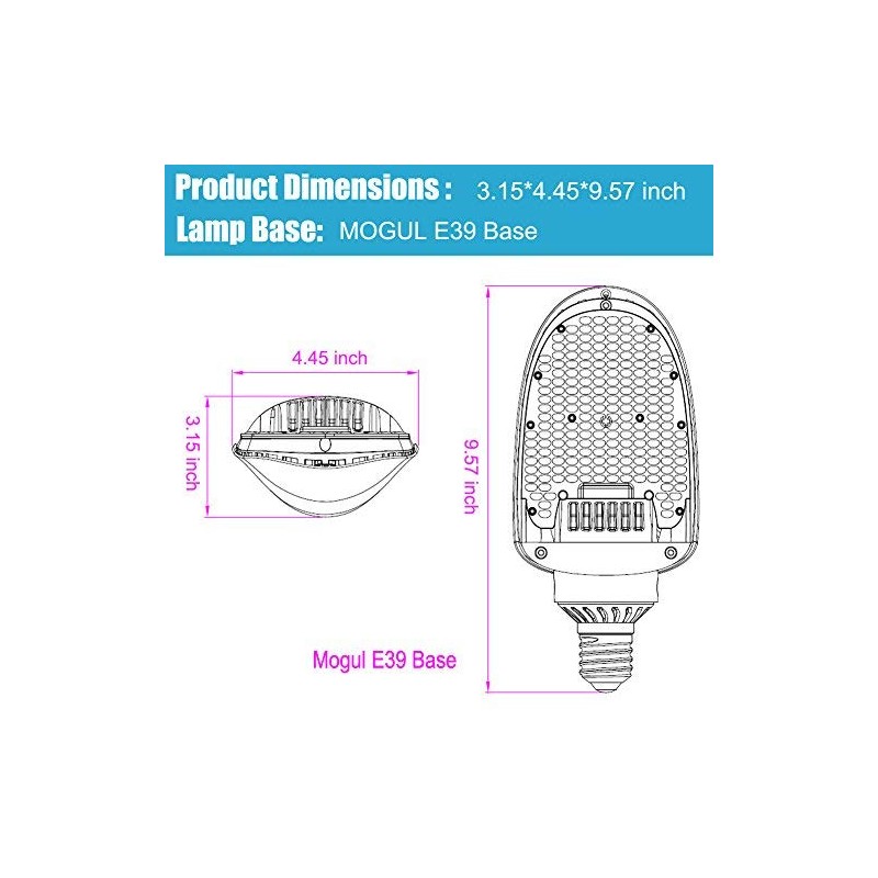 54W LED Corn Bulb Rotatable Mogul Base E39 Led Corn