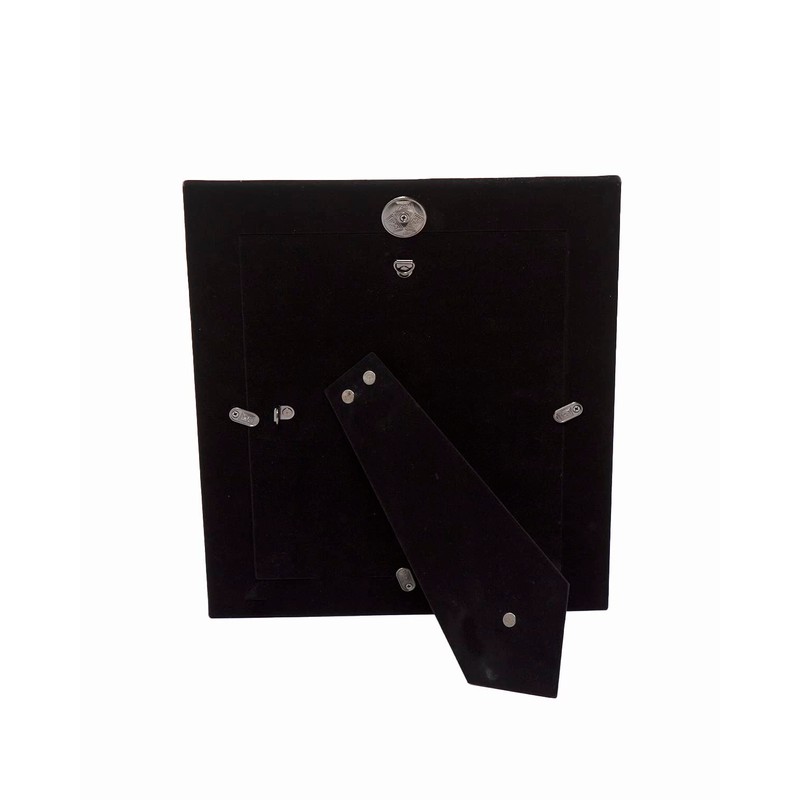 8x10-inch Two-Tone Satin Silver-Plated Photo Frame Stands/Hangs both ways (Landscape
