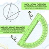 EBOOT Plastic Protractor Math Protractors 180 Degrees, 6 Inch, Pack