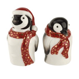 Spode Christmas Tree Penguin Design (2pc) Salt and Pepper Set