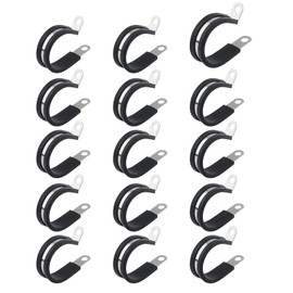 AOMIKITSTU Pipe Clamps 15pcs, 1-1/4in Pipe Strap, Conduit Clamp, Automotive Wire Pipe Clamps for Line Management and Maintenance