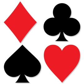 Las Vegas - DIY Shaped Casino Party Cut-Outs - 24 Count