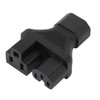 IEC320 C14 to C13 and 5‑15R Power Adapter Male to