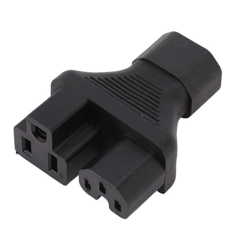IEC320 C14 to C13 and 5‑15R Power Adapter Male to
