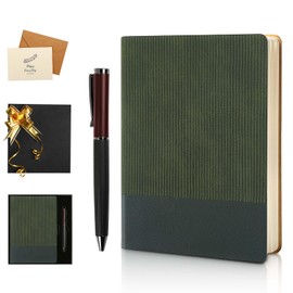 TSFPapier Lined Notebook with Pen & Gift Box 216 Pages PU Leather Journals for Women Men 100GSM Thick Paper College Ruled Notebook for School,Travel,Business,Work,Home Writing
