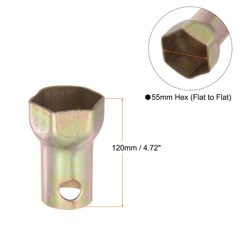 sourcing map Spindle Nut Socket 55 mm Hexagonal Wheel Bearing