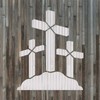 Three Crosses Stencil Template - Reusable Stencils for Painting in