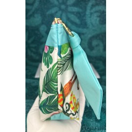 Estée Lauder ESTEE LAUDER BIRD PRINTED BLUE COSMETIC MAKEUP BAG NEW