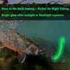 Eupheng Glow in Dark Circle Hooks 2X Strong Offset Freshwater