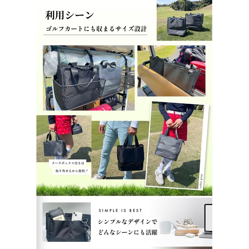 GINO Golf Round Tote Bag Round Pouch Cart Bag Golf