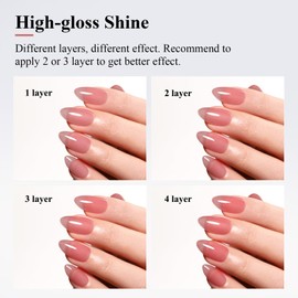 Imtiti Jelly Gel Polish, 15ML Sheer Plum Red Jelly Gel Nail Polish Translucent Spring Summer Nail Gel Polish LED UV Gel Nail Polish for Nail Art DIY Manicure