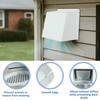 8 Inch Hooded Wall Vent with Screen and Damper, Metal