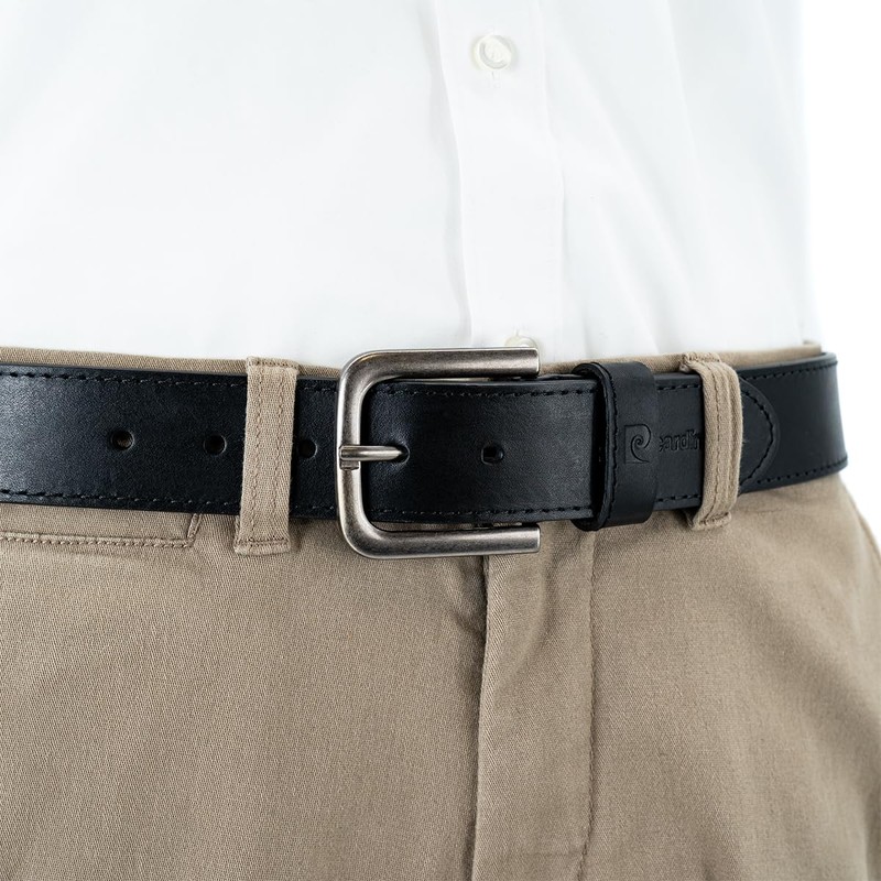 Pierre Cardin Men's Leather Belt, black