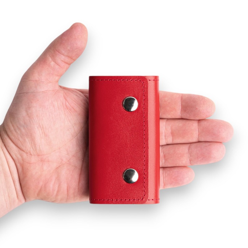 Genuine Leather Key Case with Multiple Key Holders Compact and