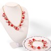 HSWE Christmas Candy Cane Jewelry Set Red White Candy Cane