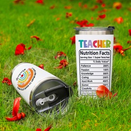 Breezy Valley Teacher Gifts Tumblers, Appreciation Gifts for Women & Men - Best Thank You Teacher Gift from Students - Coffee Cups Tumblers