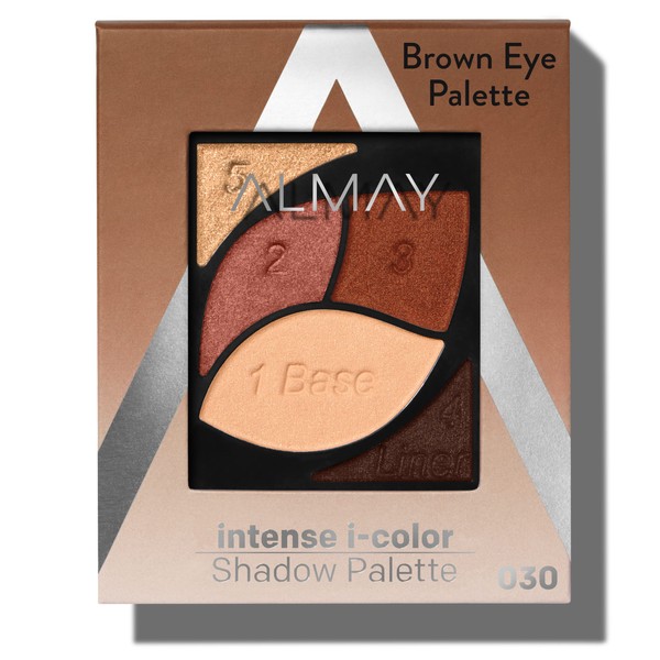 Almay Eyeshadow Palette, Longlasting Eye Makeup, Primer Enriched with Antioxidant Vitamin E, Hypoallergenic, 010 Brown Eyes, 0.1 Oz