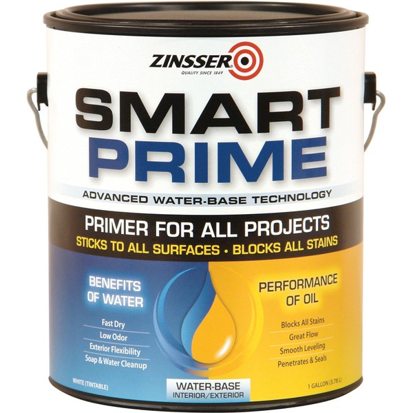 1 qt Zinsser 249727 White Zinsser, Smart Prime Water-Based Interior/Exterior