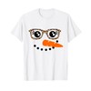 Snowman Face Carrot Nose Christmas Winter Cosplay Costume T-Shirt