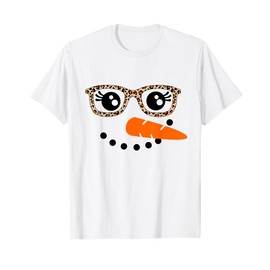 Snowman Face Carrot Nose Christmas Winter Cosplay Costume T-Shirt