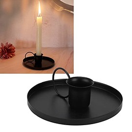 Hztyyier Candelabros para Velas Cónicas Candeleros Soporte para Velas para Bodas, Cenas, Fiestas, Halloween, Navidad, Decoración(Negro)