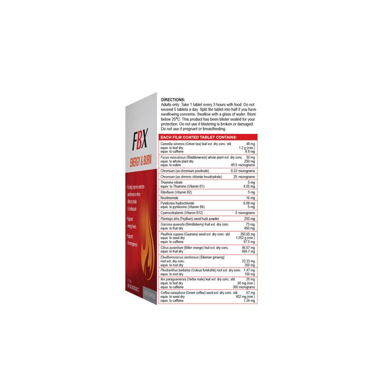 FBX Naturopathica FBX Energy & Burn 60 Tablets