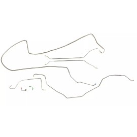 The Stop Shop Complete Galfan Steel Prebent Brake Line Kit For Convertibles with Front Disc