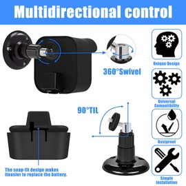 Pack of 5 Blink Outdoor Camera Wall Mount Bracket: Sporgo 360° Adjustable Blink Camera Mount with Protective Case Accessories for Blink Outdoor Camera and Blink Indoor Security Camera System (5