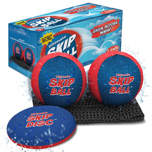 Activ Life Ultimate Skip Ball, Red/Blue (with Skip Disc), Fun