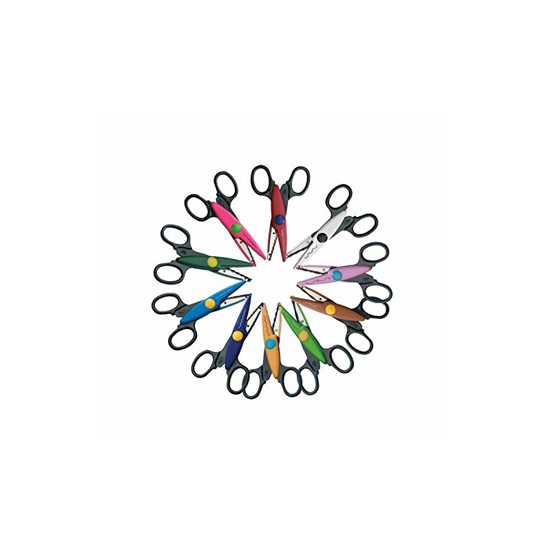 Folia 799/10 CONTOUR Scissors Pack of 10 Assorted