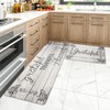 HEBE Anti Fatigue Kitchen Mat Set of 2 Non Slip
