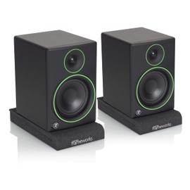 Gator Frameworks Acoustic Foam Isolation Pads for Small Studio Monitors, Fits Most Speaker Stands, Desktops and Bookshelfs; 2-Pack (GFW-ISOPAD-SM)