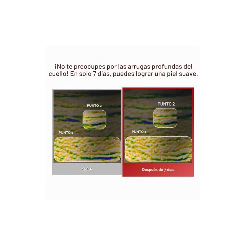 Mascarilla antiarrugas para el cuello 7EA parches reafirmantes para el