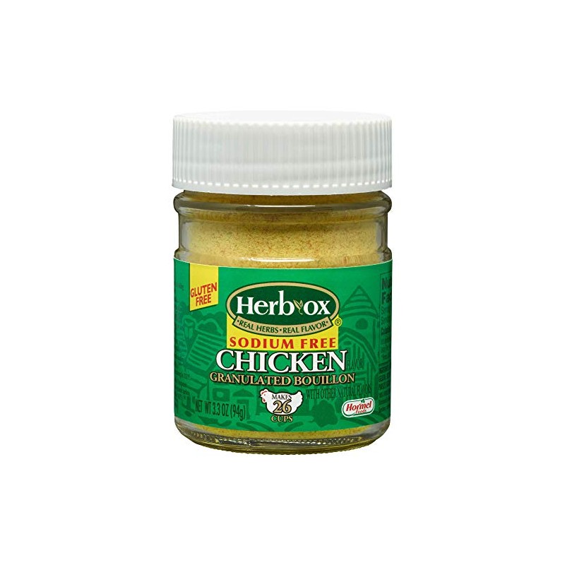 Herb Ox Sodium-Free Chicken Granulated Bouillon, 3.3 Ounce (Pack of