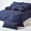 HOMESCAPES Navy Blue Pure Egyptian Cotton Euro Size Pillowcase 80