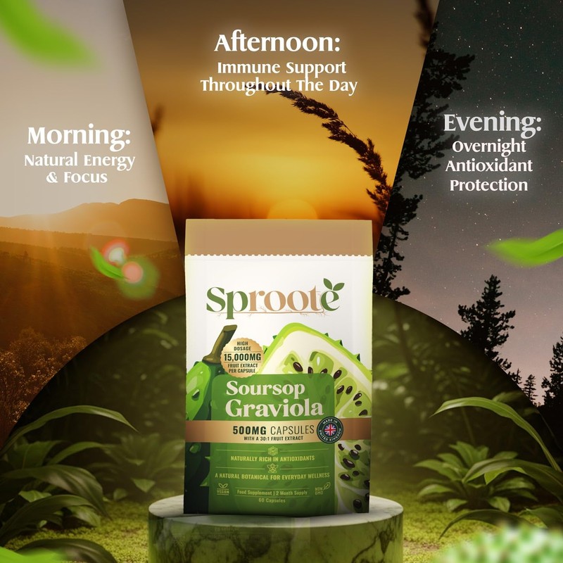 Sproote Soursop Capsules | 15,000mg High Strength Graviola Extract |