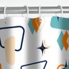 AIBIIN Mid-Century Shower Curtain Retro Abstract Geometric Space Classic 1950s