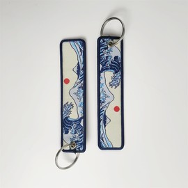 VGQ 2 Pcs JDM Motorcycle Jet Tag Keychain Double Sided Key Tags for Scooters Car Cool Key Chains RingZZ-3