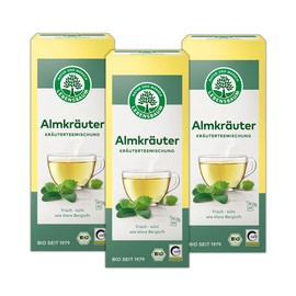 LEBENSBAUM 3 x Alpine Herbal Tea Blend, Organic Herbal Tea Mix Set, Set of 3 Mountain Herb Tea Bags, Organic Tea 3 x 20 Tea Bags x 1.5 g