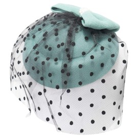 Ro Rox Grace Fascinator Hat Bow Net Vintage Weddings Tea Party Church Headband, Mint, One Size