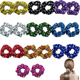 20 Pcs Soccer Hair Scrunchies,Soft Silk Satin Sport Hair Ties for Girls,Women,Coaches Players Team,Soccer Accessories for Girls Soccer Gifts (Mixed Colors)