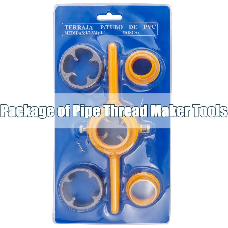 Bestgle 6 Pieces PVC Thread Maker Tool Pipe Threader Plumbing
